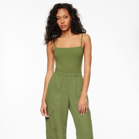 Dynamite Mylah Sculpt Open Back Bodysuit - Cut Out Bronze Green - Picture 2 of 4